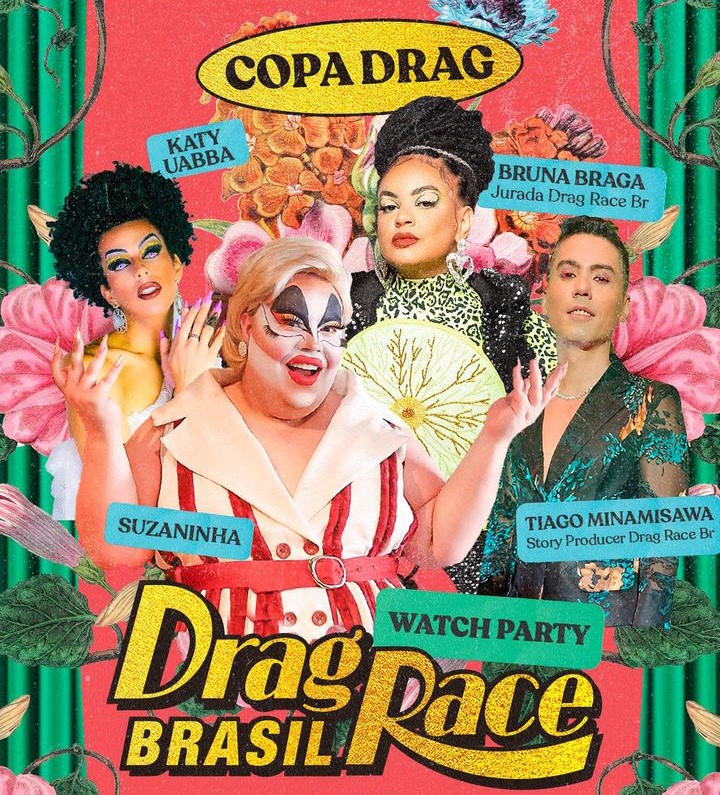 Bruna Braga, jurada do Drag Race Brasil, participa de Watch Party em Floripa