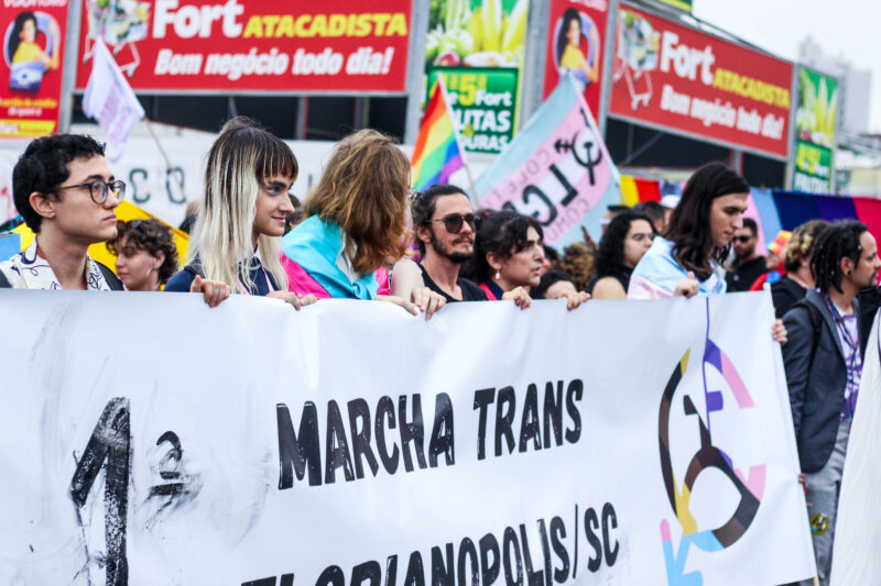 Marcha Trans na Parada LGBTi+ de Florianópolis –Foto: Reprodução/Floripa.LGBT