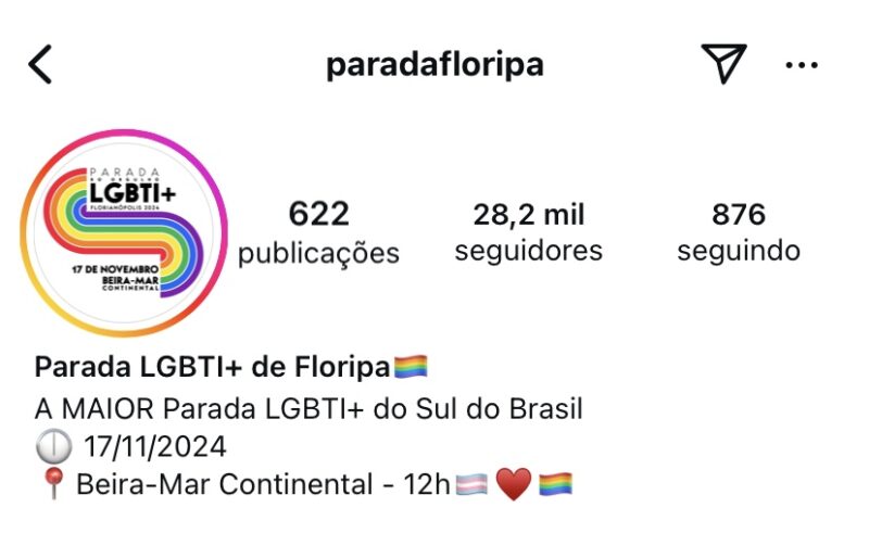 Floripa.LGBT é o parceiro oficial de mídia da Parada LGBTI+ 