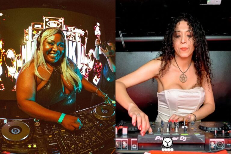As DJs Flávia de Verdade (à esq.) e Lirous K'yo (à dir.) estão concorrendo como DJs do ano