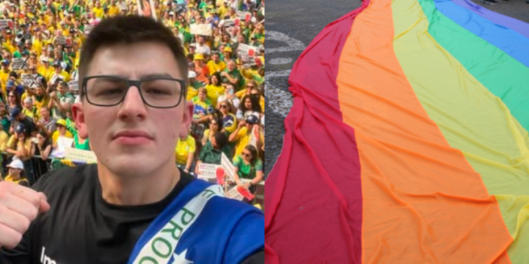 Vereador Guilherme Kilter quer proibir bandeiras LGBT em prédios públicos de Curitiba - Imagem: Colagem/ Floripa.LGBT