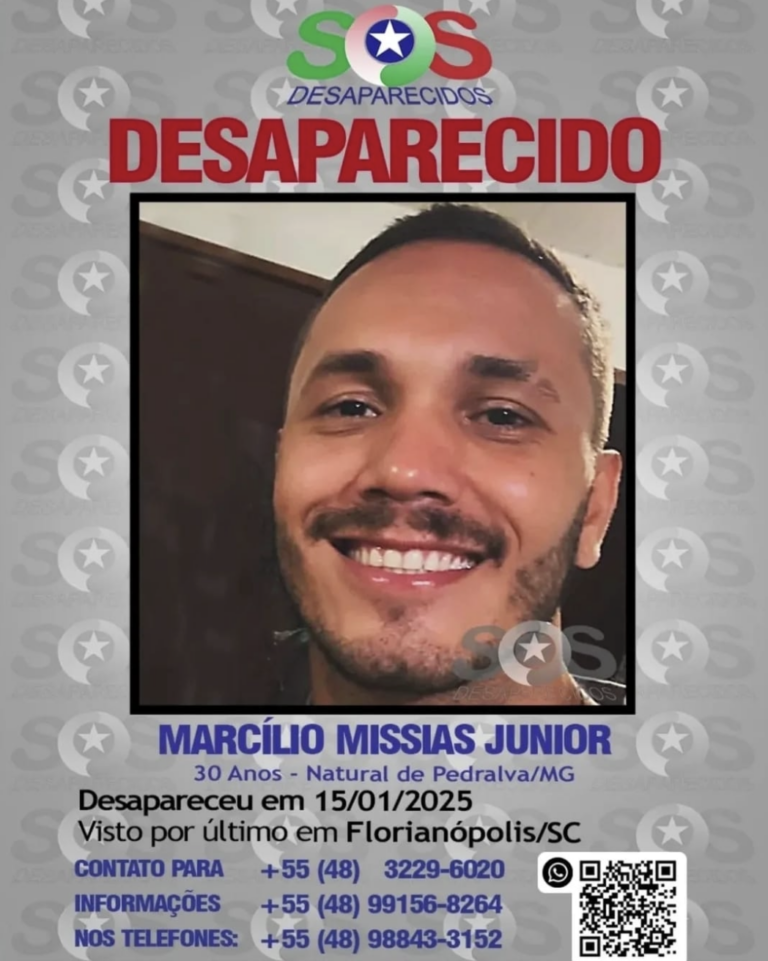 Homem está desaparecido há mais de 7 dias em Florianópolis