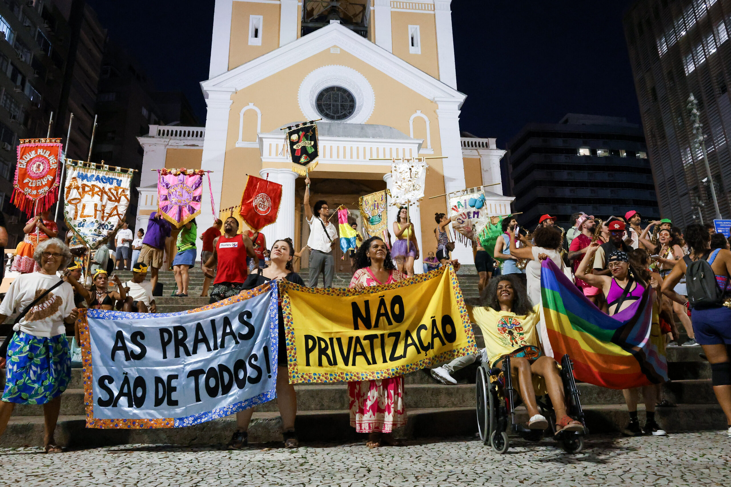 Ato contra a venda do carnaval de rua de Florianópolis - Foto: Akin Cristino