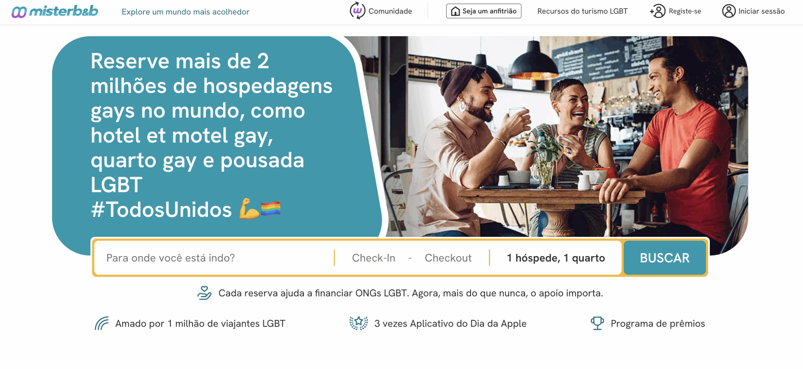 Onde encontrar hospedagem LGBT+ friendly? Conheça os 4 principais sites hospedagem lgbt+ misterb&b