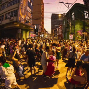 O dia é para comemorar como deve ser, com muita música, dança e felicidade - Foto: Bugio Centro/Instagram/Divulgaçã/Floripa.LGBT
