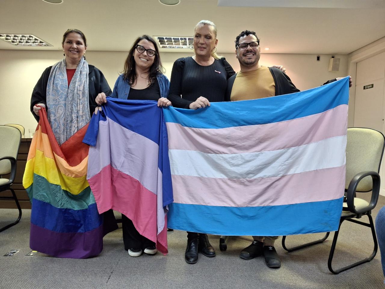 Além de Selma, Conselho LGBTI+ de Florianópolis tem Marília (Gapa), Patricia (Ipref) e Bruno (Instituto Arco-Íris) na mesa diretora