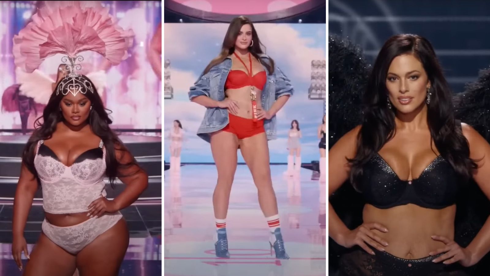 Neste ano, vimos uma tentativa mais concreta da Victoria's Secret de incluir diferentes tipos de corpos na passarela