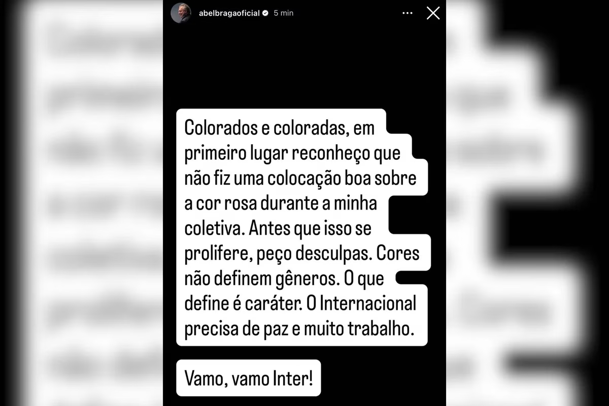 Técnico Abel Braga deu declaração homofóbica em sua primeira coletiva